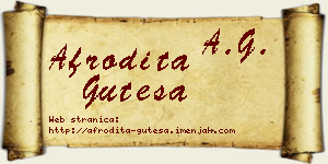 Afrodita Guteša vizit kartica